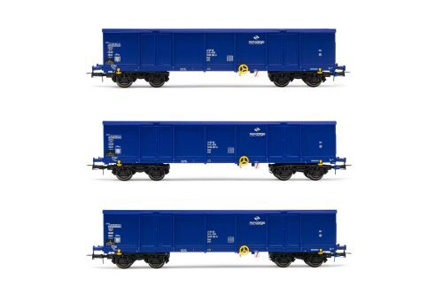Rivarossi HR6536 PKP Cargo 3 Hochbordwagen belden blau Ep V-VI